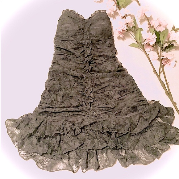 BEBE CHARCOAL SUMMER DRESS - Picture 2 of 7